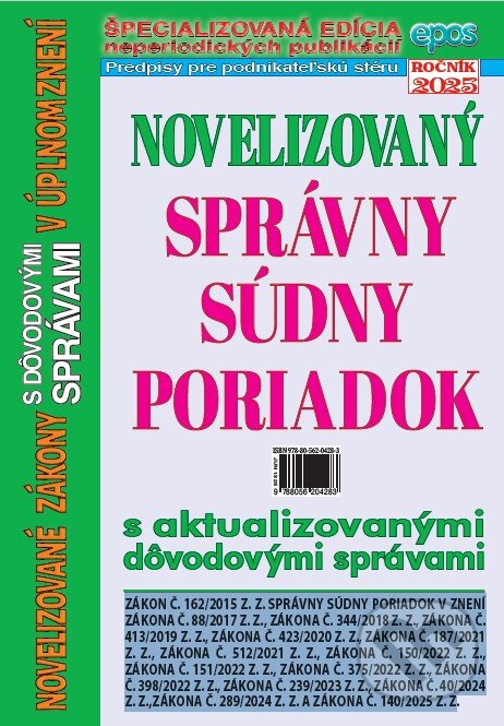 Levně Novelizovaný správny súdny poriadok - kniha z kategorie Právo