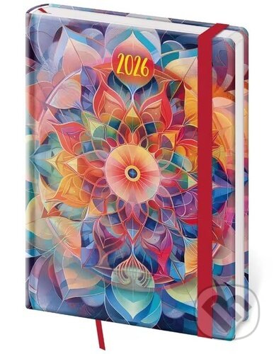 Levně Denní diář 2026 A5 Vario Kaleidoscope s gumičkou