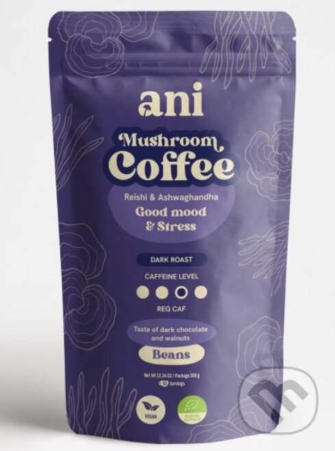 Levně ANi Mushroom Coffee Good mood & Stress - zrnková káva