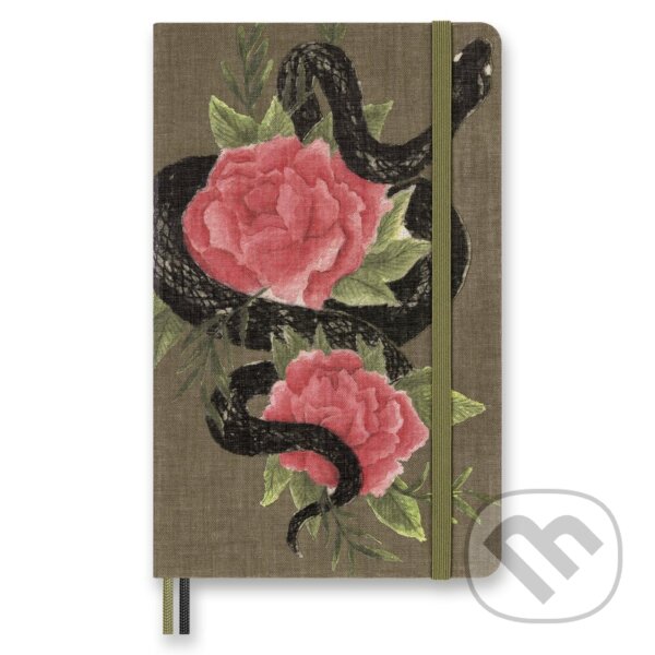 Zápisník Moleskine Snake Roses L, linkovaný, sběratelská edice