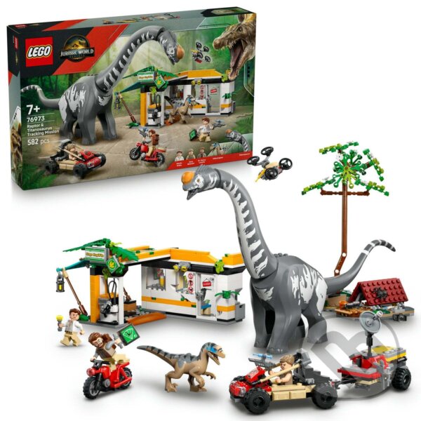 Spoločenská hra: LEGO® Jurassic World™ 76973 Misia na sledovanie raptora a titanosaura (LEGO). LEGO