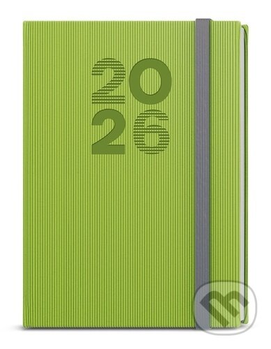 Denní diář 2026 David Vigo A5 zelená (Baloušek). Baloušek, 2025