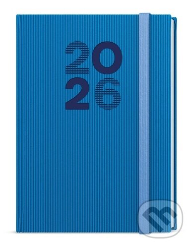 Denní diář 2026 David Vigo A5 modrá (Baloušek). Baloušek, 2025