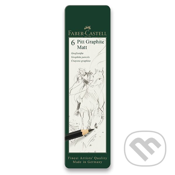 Levně Grafitová ceruzka Faber-Castell Pitt Graphite Matt - súprava 6 ks
