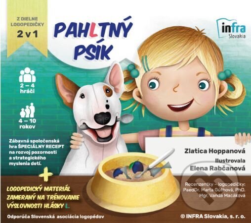 Spoločenská hra: Pahltný psík (logopedická hra) (Zlatica Hoppanová). INFRA Slovakia, 2025