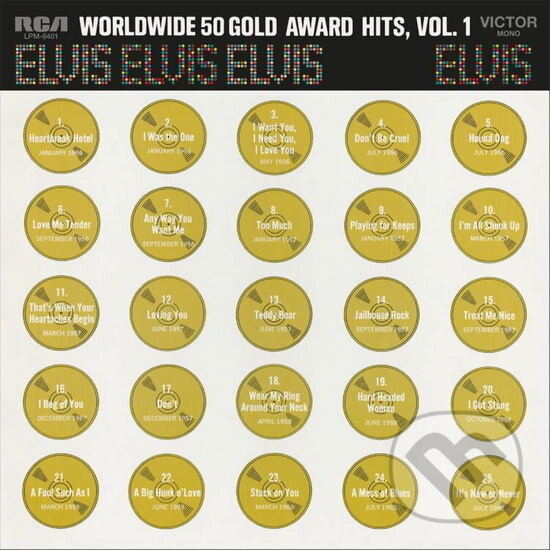 Levně Elvis Presley: Worldwide 50 Gold Award Hits (180g / coloured) LP