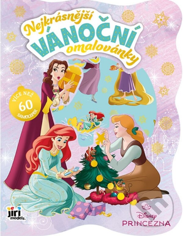 Levně Nejkrásnější vánoční omalovánky se samolepkami: Disney Princezny