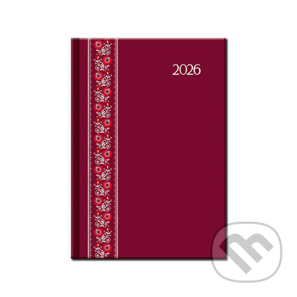 Denný diár FOLK EXTRA 2026 (červený) (Spektrum grafik). Spektrum grafik, 2025