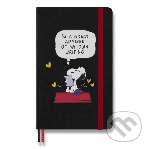 Zápisník Moleskine Peanuts L, linkovaný, černý