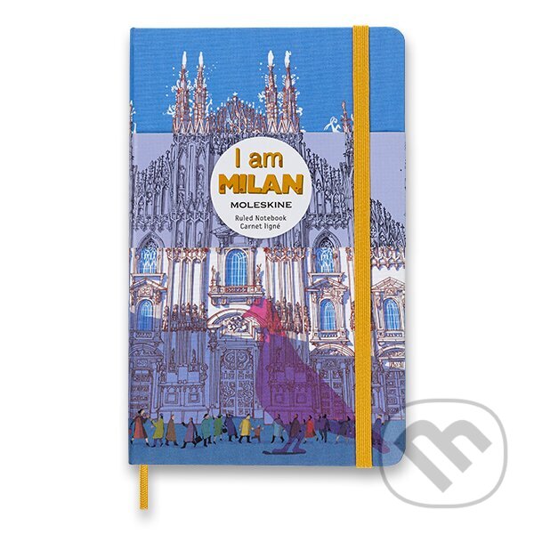 Levně Moleskine - zápisník I am Milan (stredný, linajkovaný, limitovaná edícia)