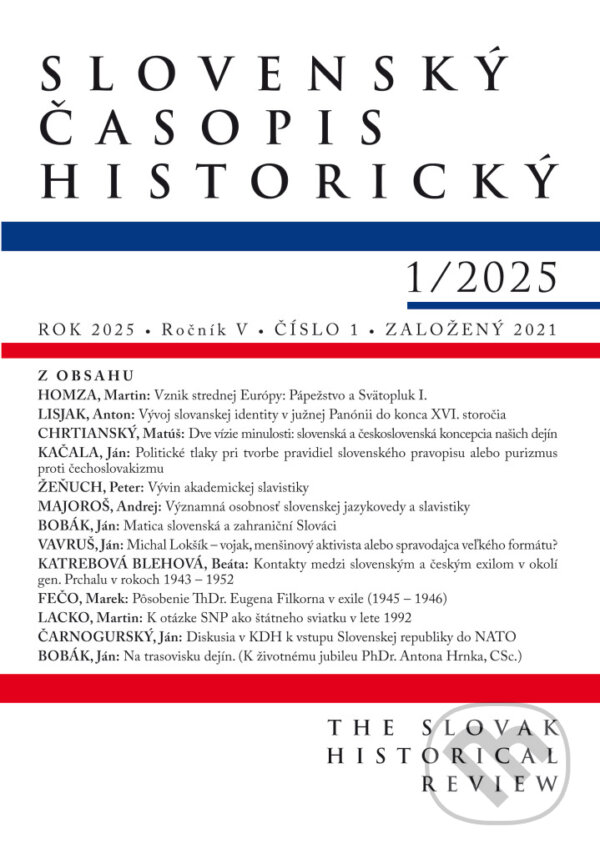 Levně Slovenský časopis historický 1/2025