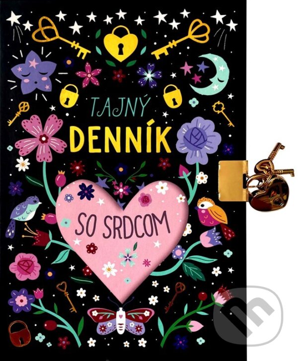 Levně Tajný denník so srdcom (so zámkom) - kolektív autorov