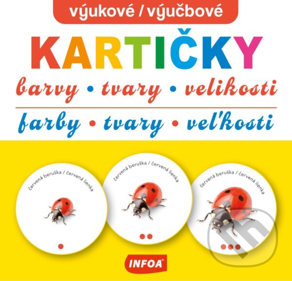 Levně Výukové kartičky - barvy, tvary, velikosti / Výučbové kartičky - farby, tvary, veľkosti - hra z kategorie Vzdelávacie hry