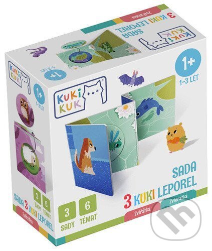 Levně KukiKuk Sada 3 KUKI leporel Zvířátka - kniha z kategorie Beletria