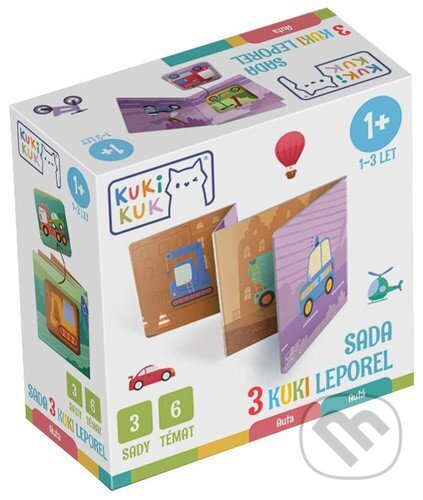 Levně KukiKuk Sada 3 KUKI leporel Auta - kniha z kategorie Beletria