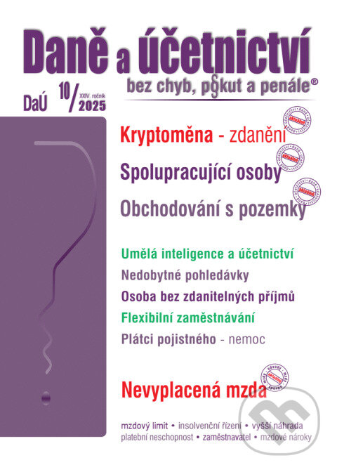 Levně DaÚ 10/2025 Kryptoměna – zdanění - kniha z kategorie Dane