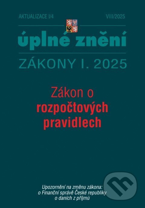 Levně Aktualizace I/4 2025 Zákon o rozpočtových pravidlech - kniha z kategorie Právo