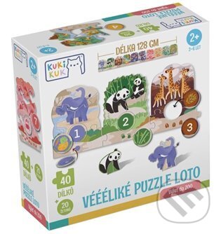 Levně KukiKuk - Véééliké puzzle Výlet do ZOO - kniha z kategorie Puzzle