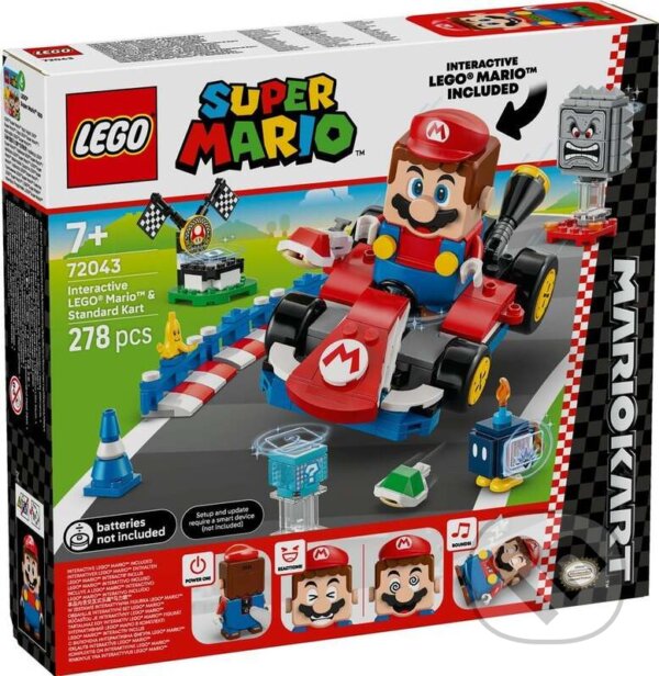Spoločenská hra: LEGO® Super Mario 72043 Mario Kart™ – Interaktívny LEGO® Mario™ a Standard Kart (LEGO). LEGO, 2025