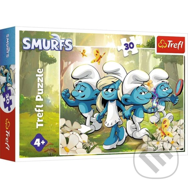 Levně Trefl Puzzle 30 Šmolkovské dobrodružstvá - puzzle z kategorie 15 – 60 dielikov