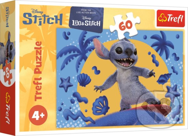 Levně Trefl Puzzle 60 Deň so Stitchom - puzzle z kategorie 15 – 60 dielikov