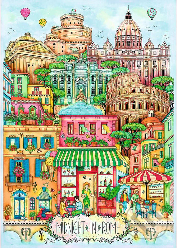 Levně Trefl Puzzle 1000 Premium Plus - Polnoc v Ríme - Madalina Tantareanu - puzzle z kategorie Ostatné