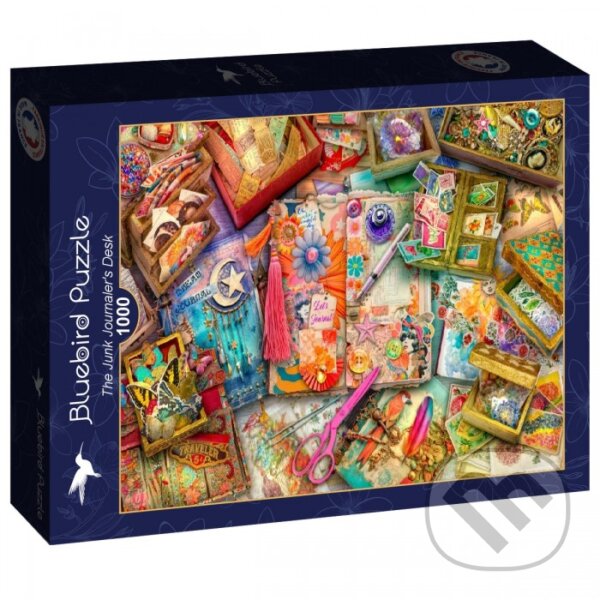Levně Puzzle The Junk Journaler's Desk - Aimee Stewart - puzzle z kategorie 500 – 1000 dielikov