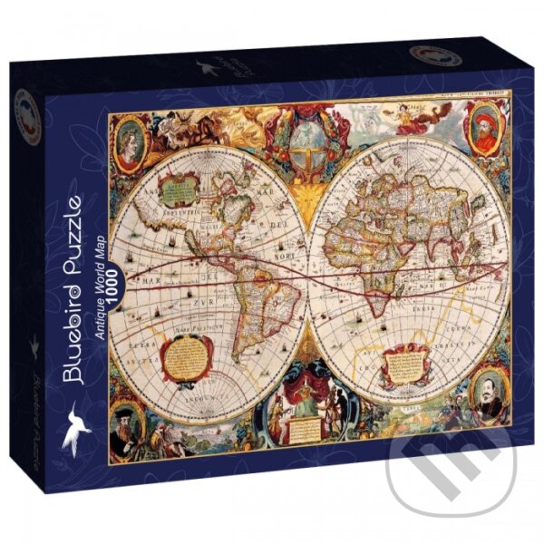 Levně Puzzle Antická mapa sveta - puzzle z kategorie 500 – 1000 dielikov