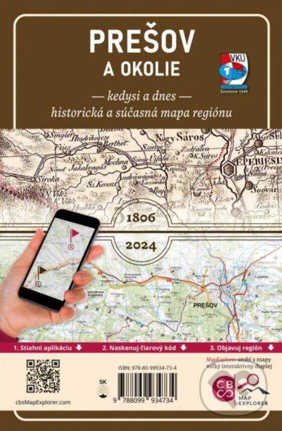 Prešov a okolie – Kedysi a dnes (1: 120 000)