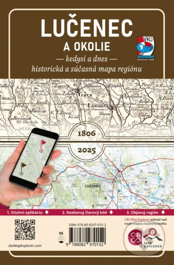 Levně Lučenec a okolie – Kedysi a dnes (1: 125 000)