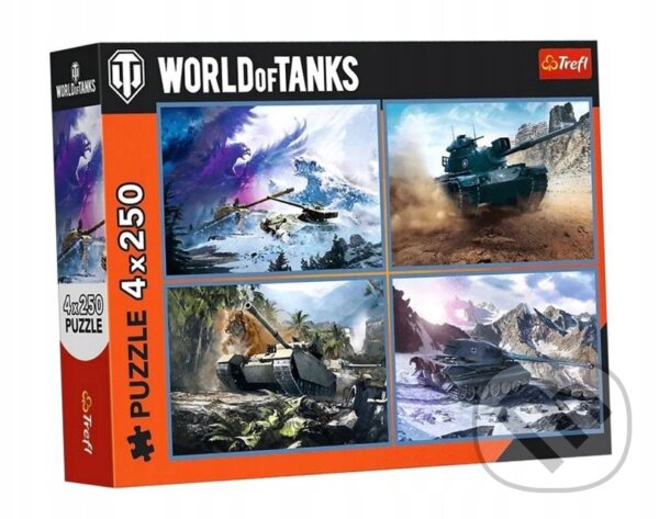 Levně Trefl Puzzle 4x250 - World of tanks - puzzle z kategorie 60 – 300 dielikov