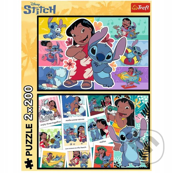 Levně Trefl Puzzle 2 x 200 Stitch - Veselý život Stitcha - puzzle z kategorie 60 – 300 dielikov