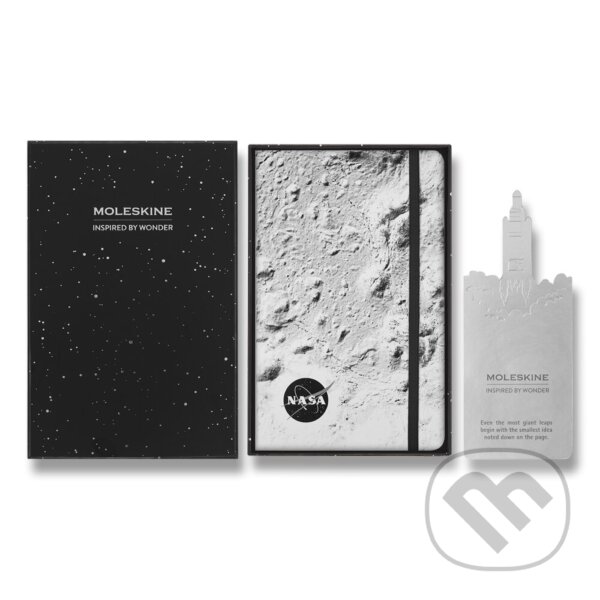 Levně Moleskine - zápisník NASA-inspired v darčekovej krabičke (sivý)