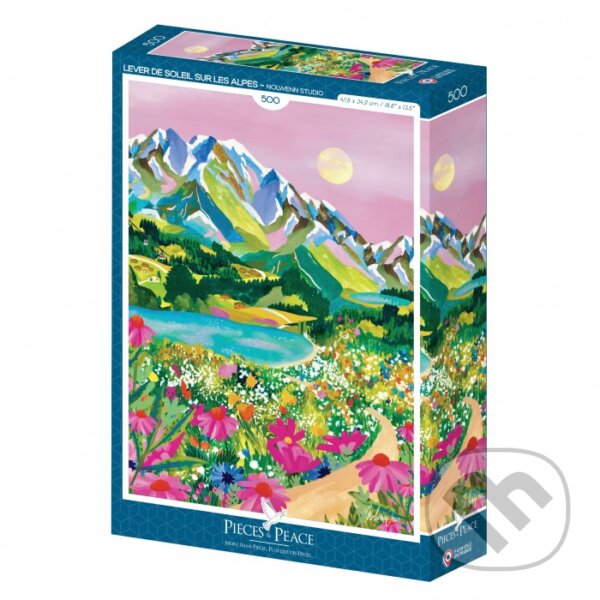 Levně Puzzle Lever de Soleil sur les Alpes - puzzle z kategorie 500 – 1000 dielikov