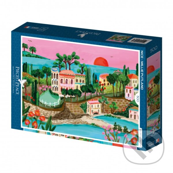 Levně Puzzle Nice, Francúzsko - Millie Putland - puzzle z kategorie 500 – 1000 dielikov