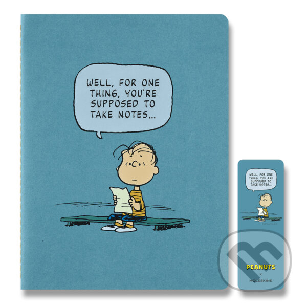Levně Moleskine - zošit Peanuts (modrý) (veľký, linajkovaný)