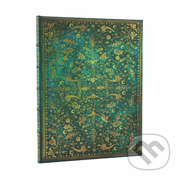 Paperblanks - zápisník Emerald Flower (ultra, linajkovaný, pevné dosky, elastické zatváranie)