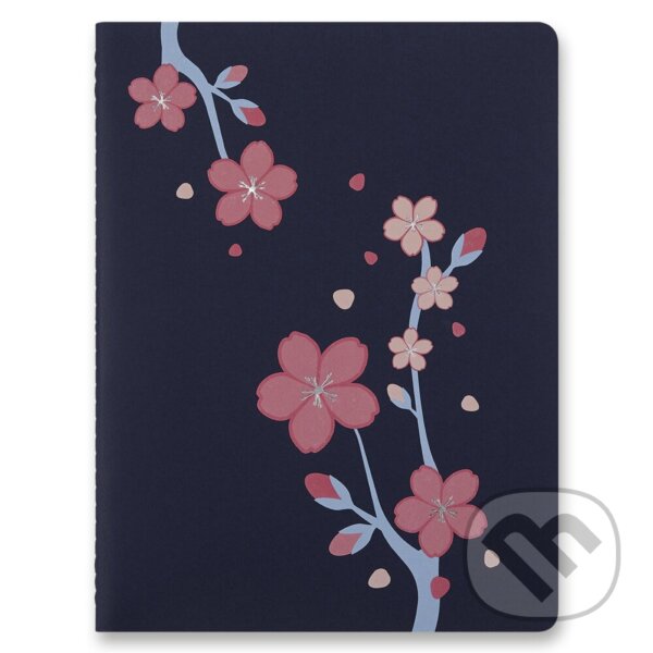 Levně Moleskine - zošit Cahier Sakura (čierny) (veľký, linajkovaný)
