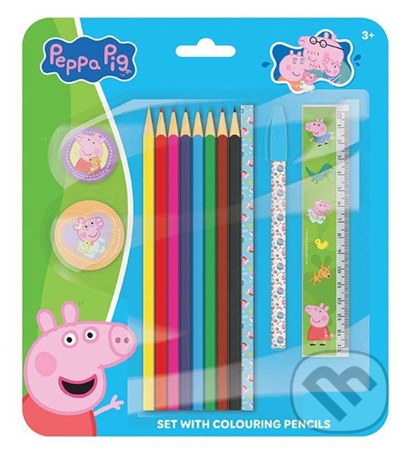 Levně Set s pastelkami Prasátko Peppa