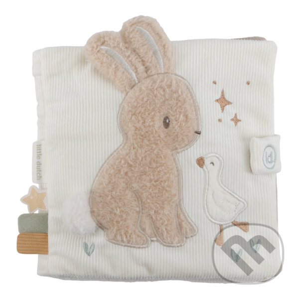 Spoločenská hra: Textilná knižka s aktivitami Newborn Naturals (Little Dutch). Little Dutch, 2025