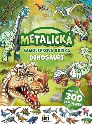 Levně Metalická samolepková knížka Dinosauři