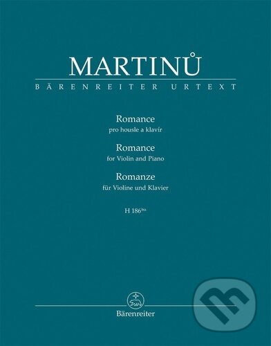 Levně Romance pro housle a klavír H 186bis - Bohuslav Martinů - kniha z kategorie Hudba