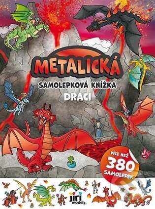 Levně Metalická samolepková knížka Draci