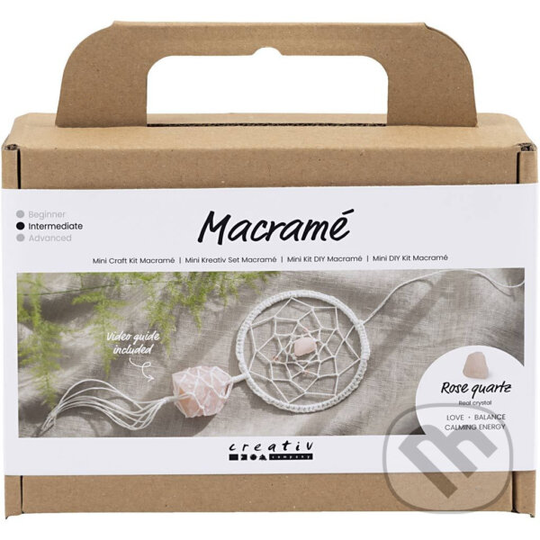 Creative Sada macramé LAPAČ SNŮ S RŮŽENÍNEM