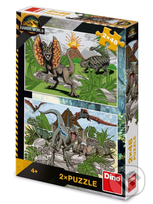 Levně Puzzle Jurský svět (2x48 dílků) - puzzle z kategorie Maxi dieliky