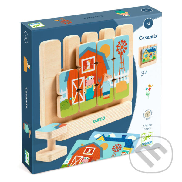 Levně Casamix: obojstranné drevené puzzle - hra z kategorie Stavebnice