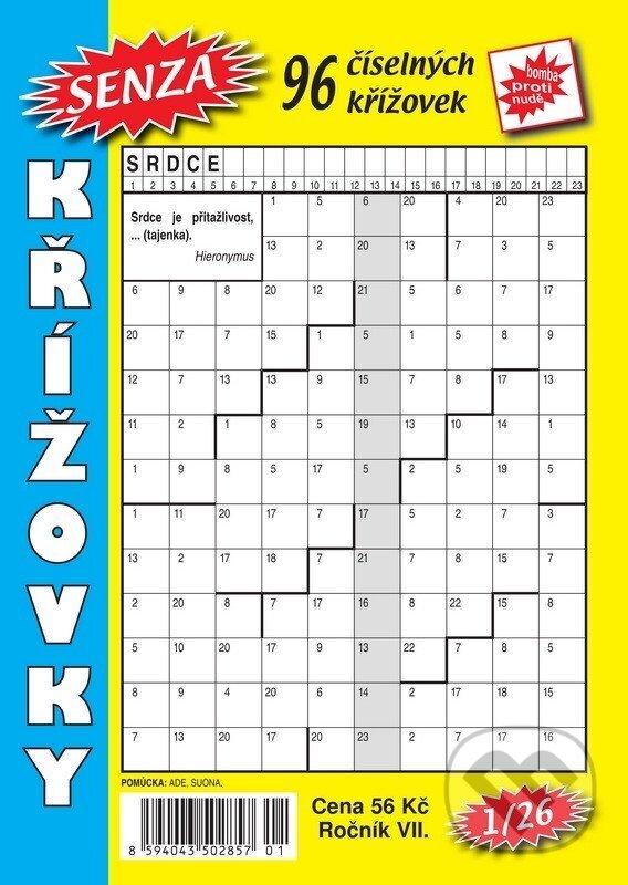Senza číselné křížovky 1/2026 - Autor Fiktivní