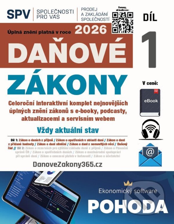 Kniha: Daňové zákony 2026 (Díl 1.) (Newsletter). Newsletter, 2026