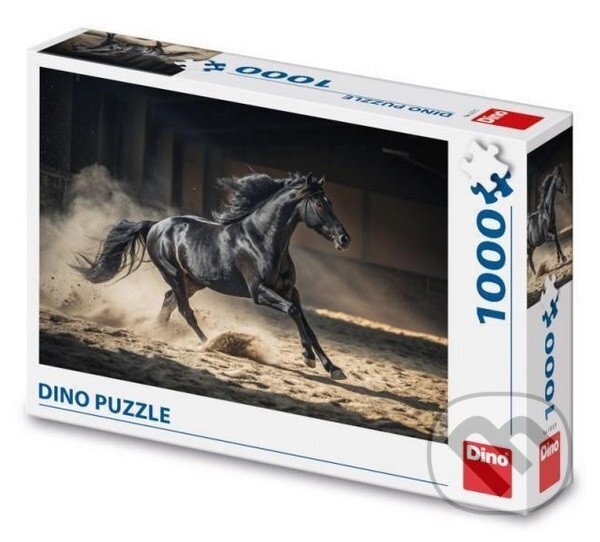 Levně Puzzle Černý kůň - puzzle z kategorie Zvieratá
