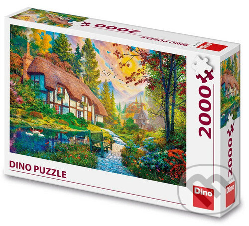 Levně Puzzle Domek u řeky - puzzle z kategorie Umelecké